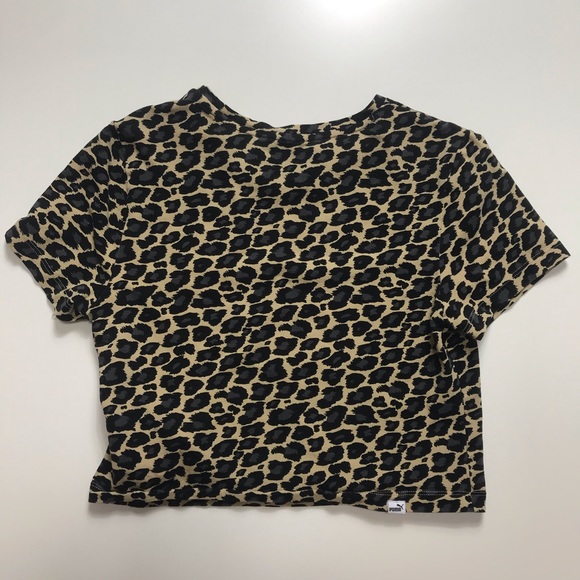Puma Cheetah Print Crop Top - size small - Picture 3 of 4